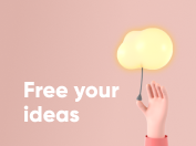 Cloud lamp motif to express ideas image