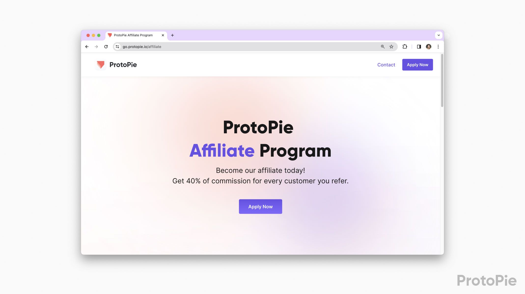 ProtoPie affiliate program website