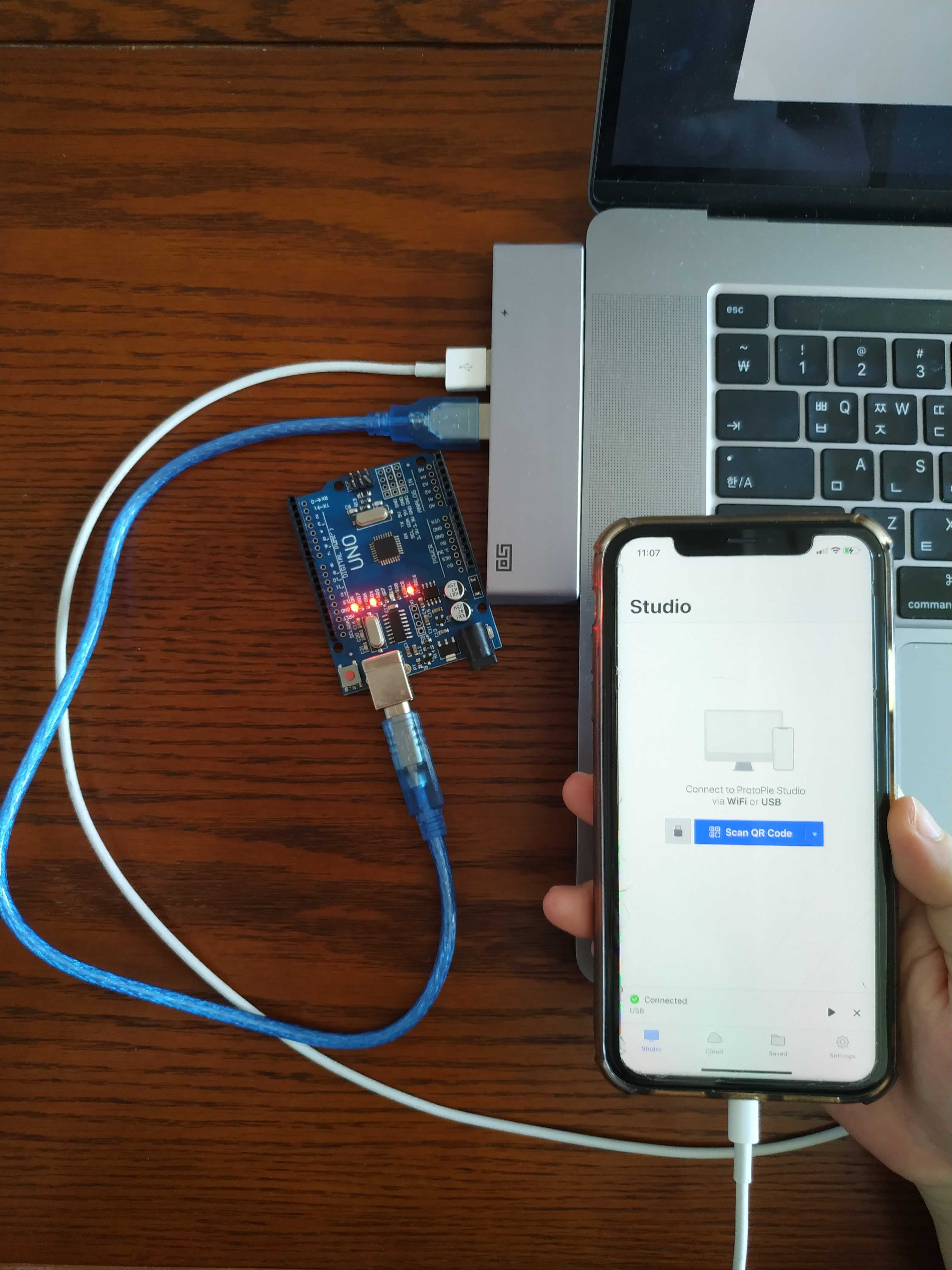 How to connect Arduino and laptop with ProtoPie player