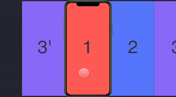 Scroll and paging completed example gif