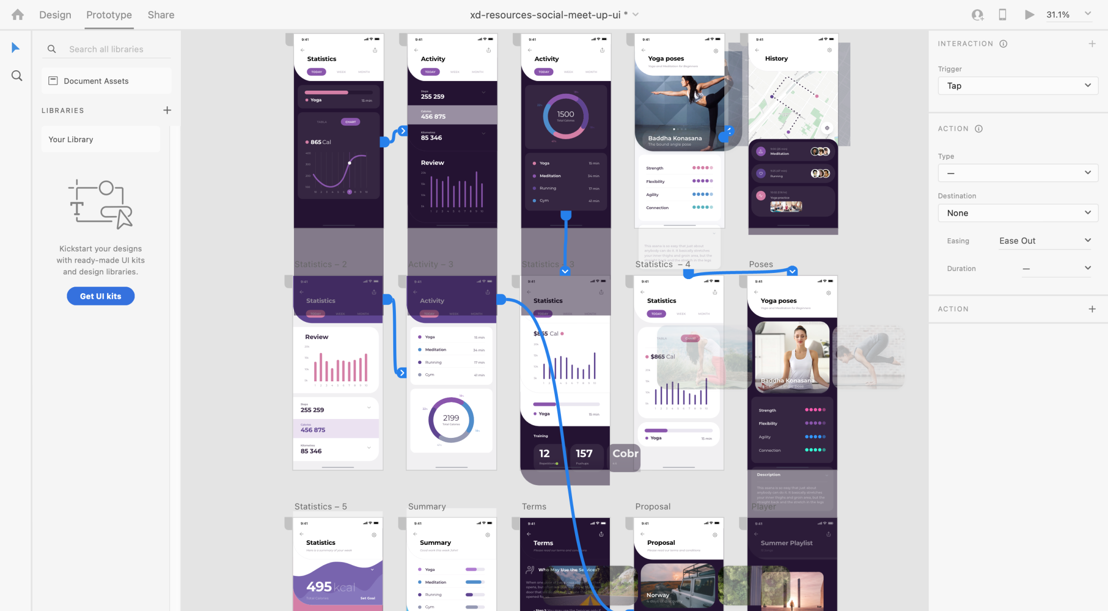 can you download a adobe xd template from published prototype