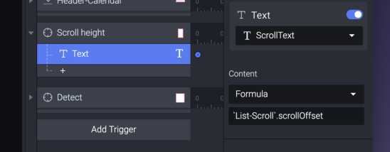 How to display a scroll position display step2