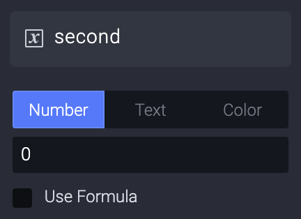 Add a variable and rename it second