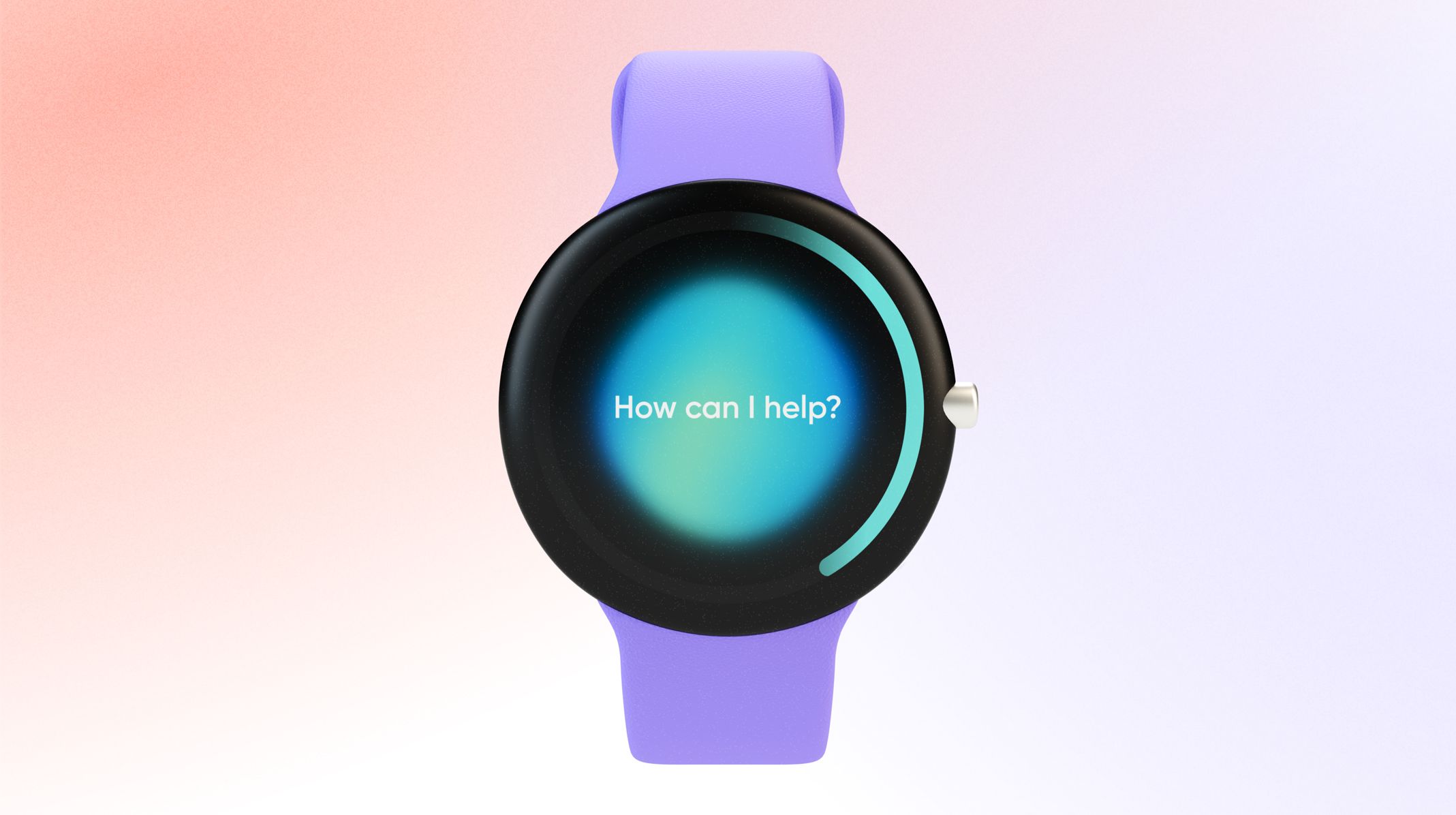 3D graphic of pixel watch voice assistant