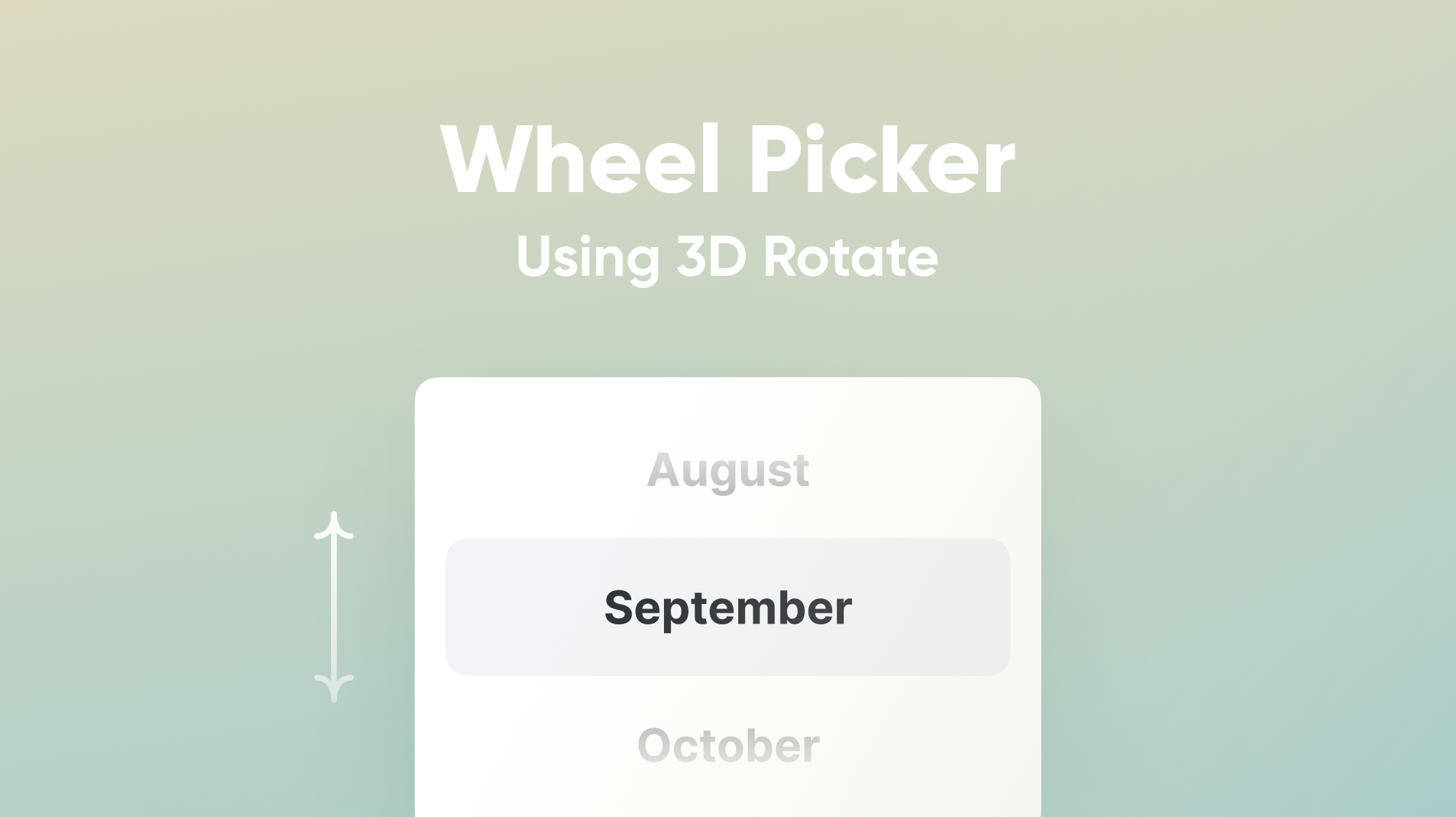 Wheel Picker Using 3D Rotate Thumbnail