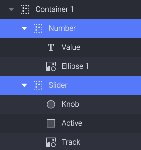 Give a container to Number and Slider