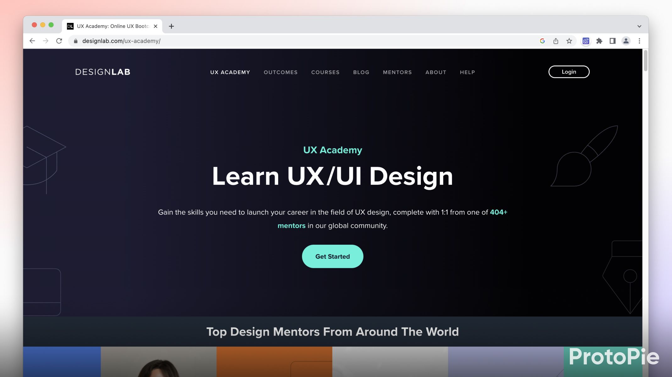 Designlab's UX/UI Course website