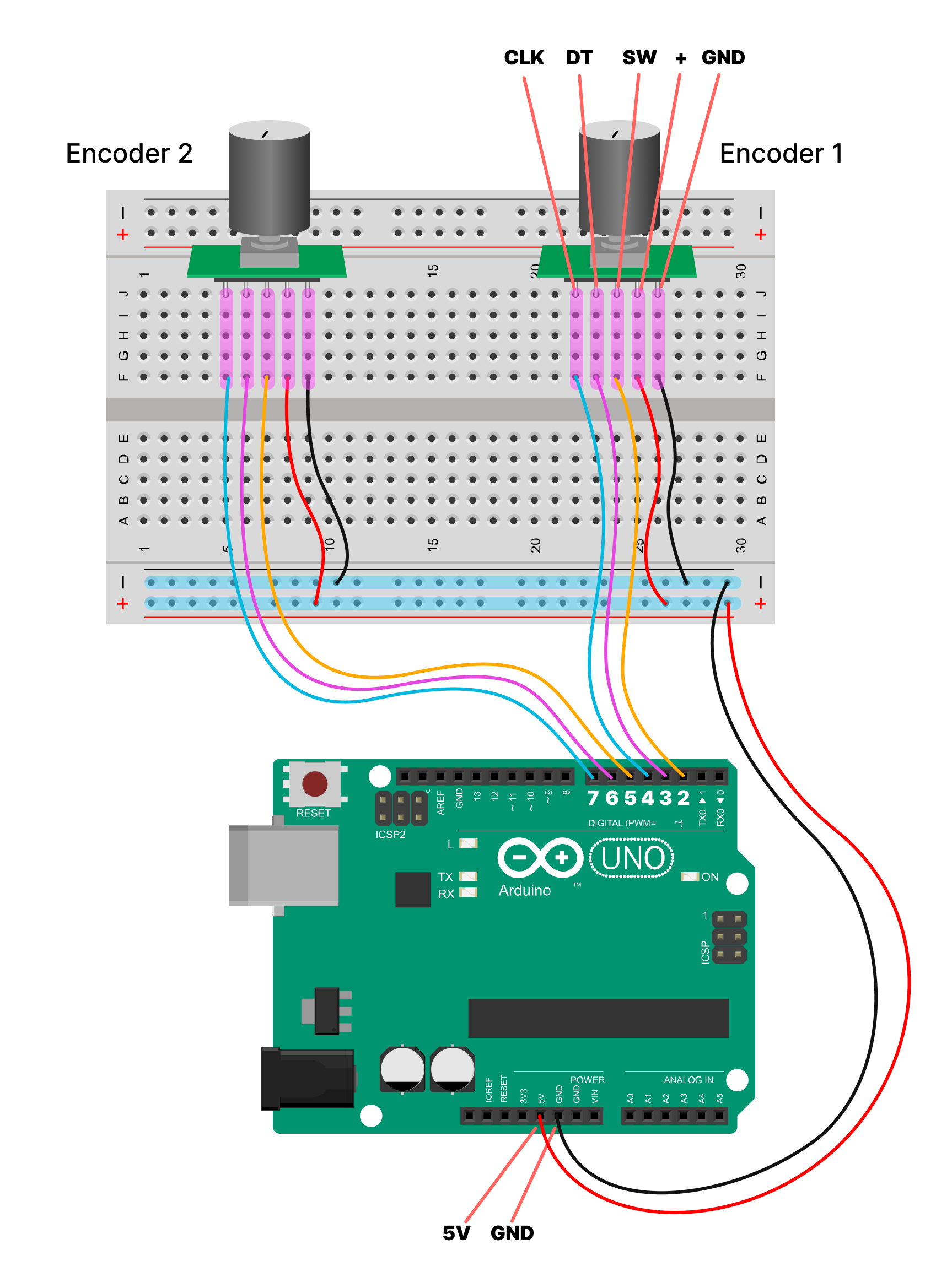 Arduino circuit wiring diagram