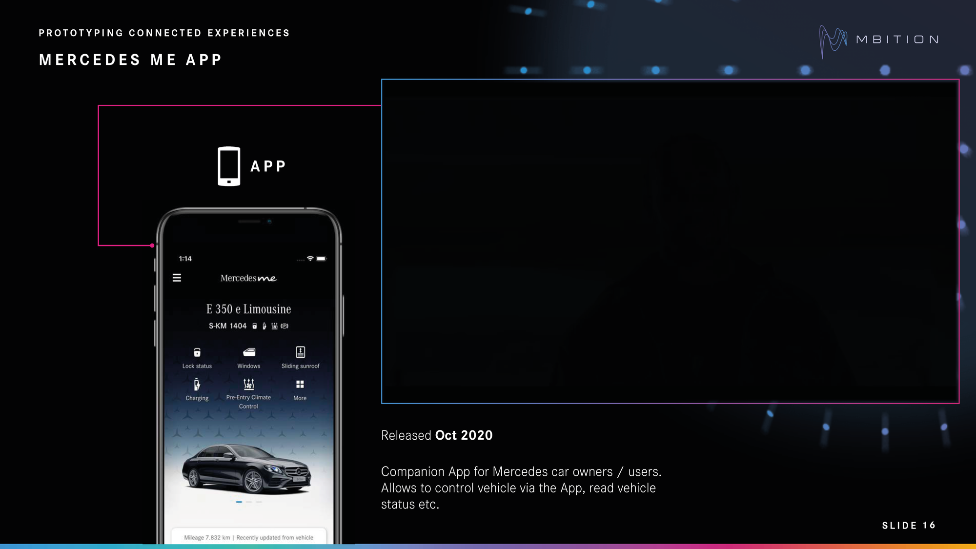 The Mercedes me App.