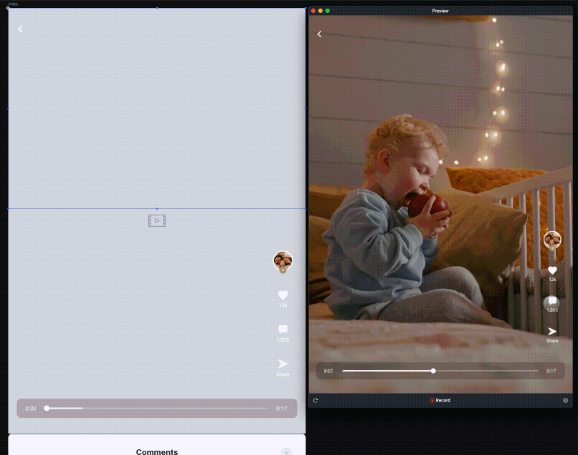 video content resizing for video player
