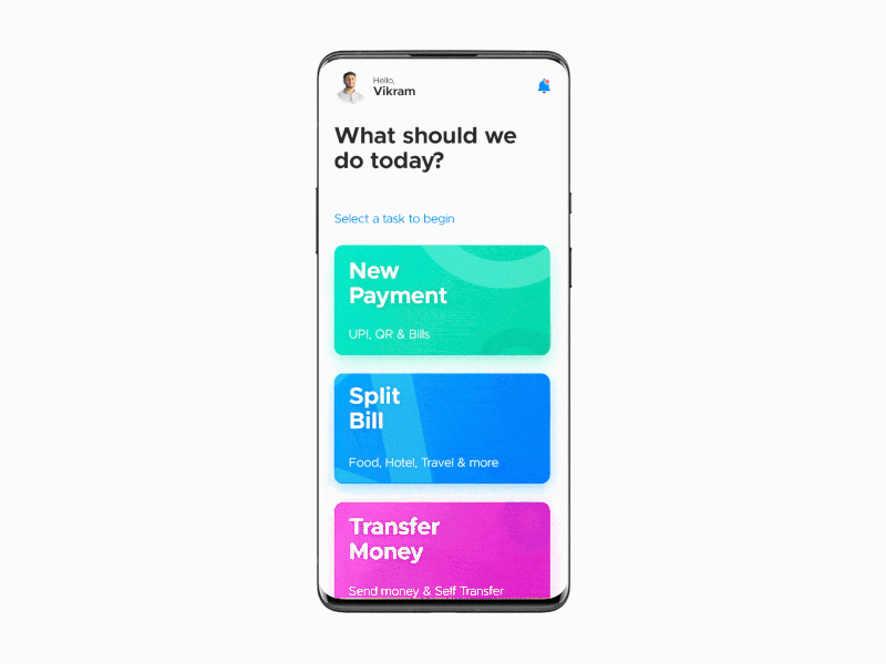 payment app prototype gif
