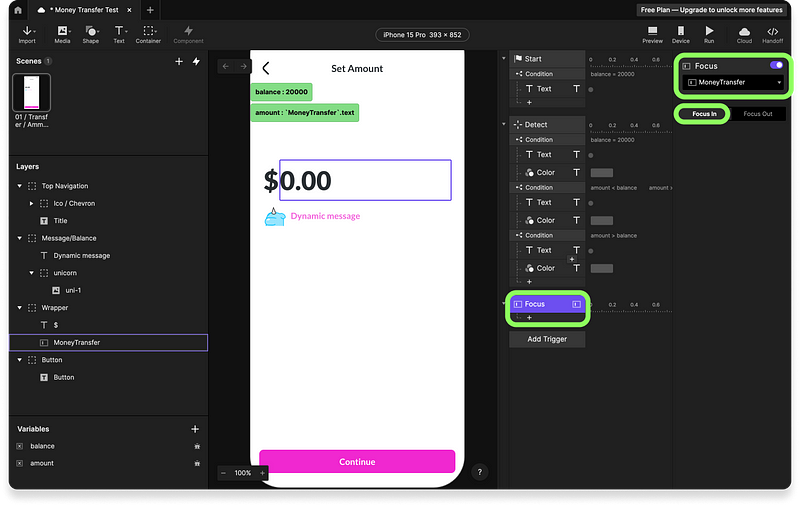 Customizing iadvanced interactions in ProtoPie