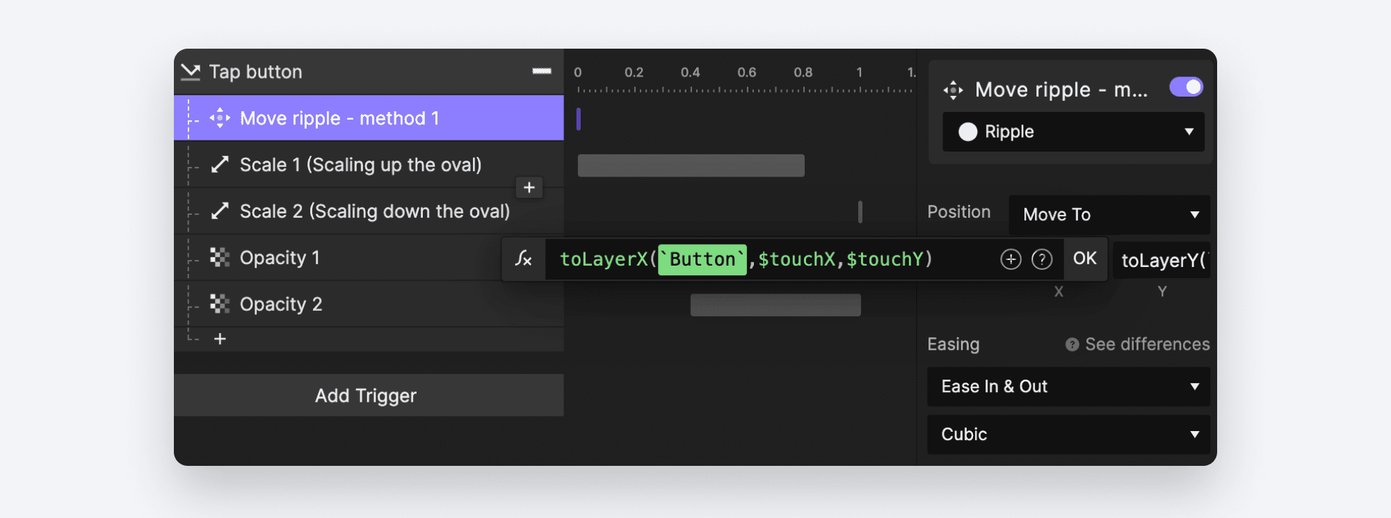 Combine “$touchX/$touchY” and “toLayerX/toLayerY”