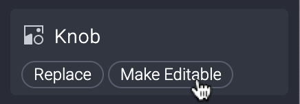 Make the Knob editable