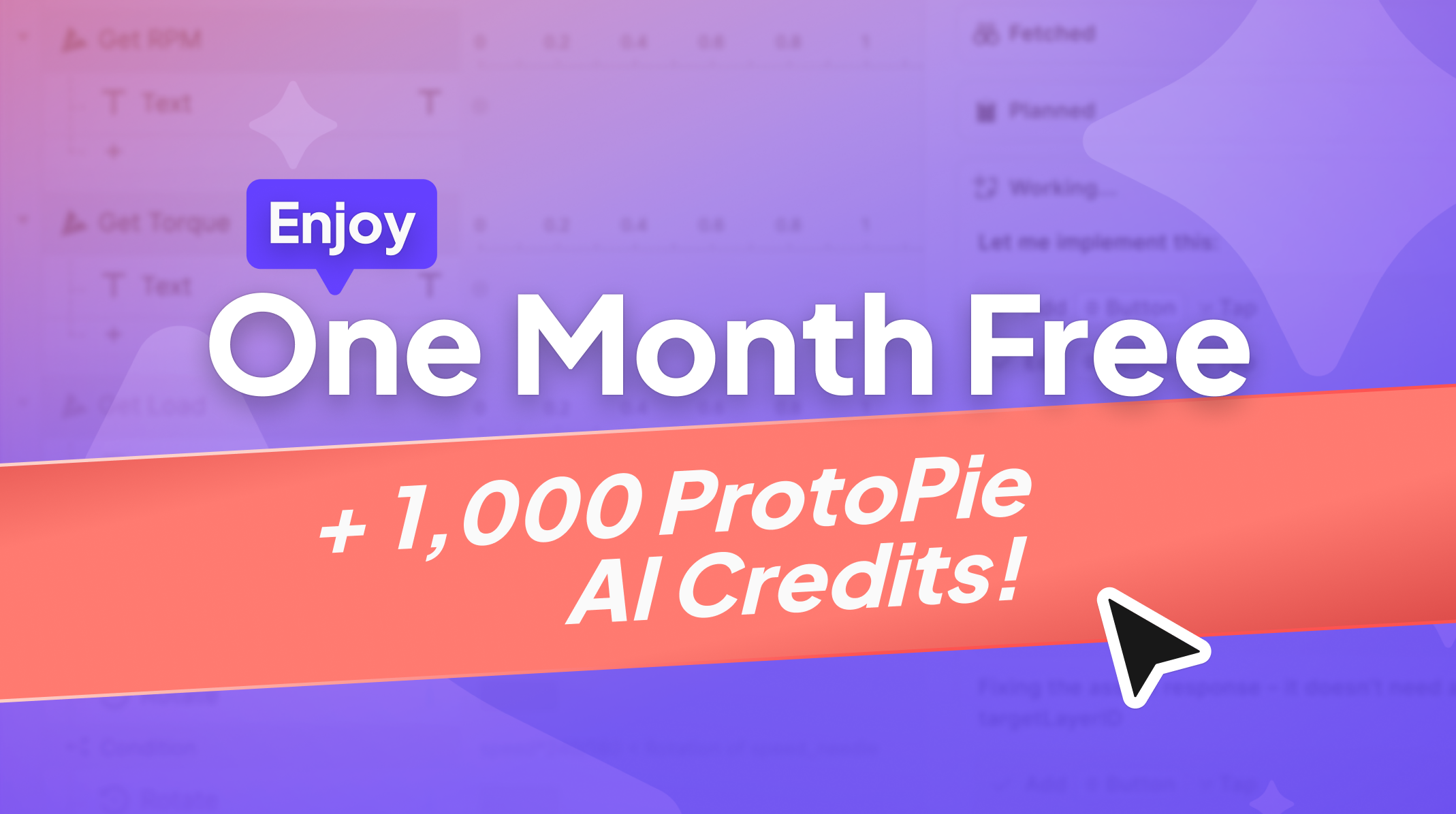 Enjoy One Month Free of ProtoPie Pro + 1,000 AI Credits!