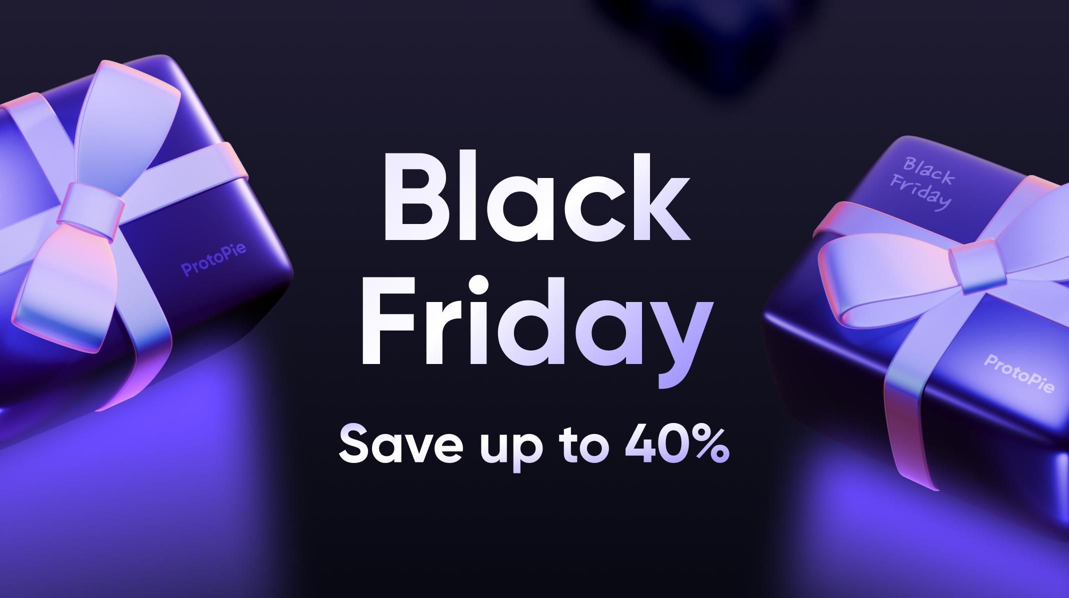 black friday discount at ProtoPie banner