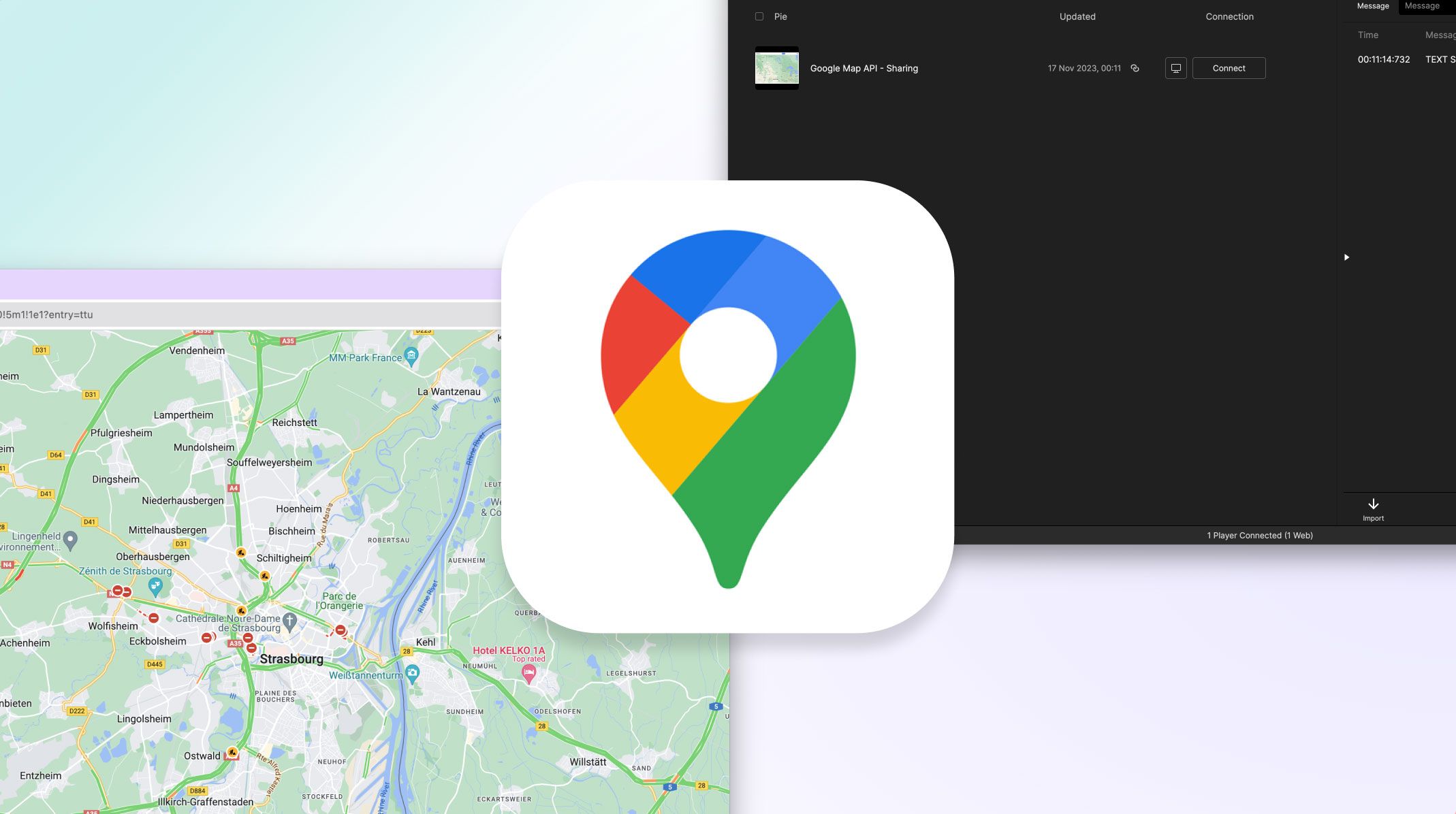 google maps integration into prototype