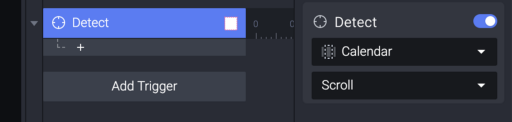 Add a Detect Trigger to your Calendar container