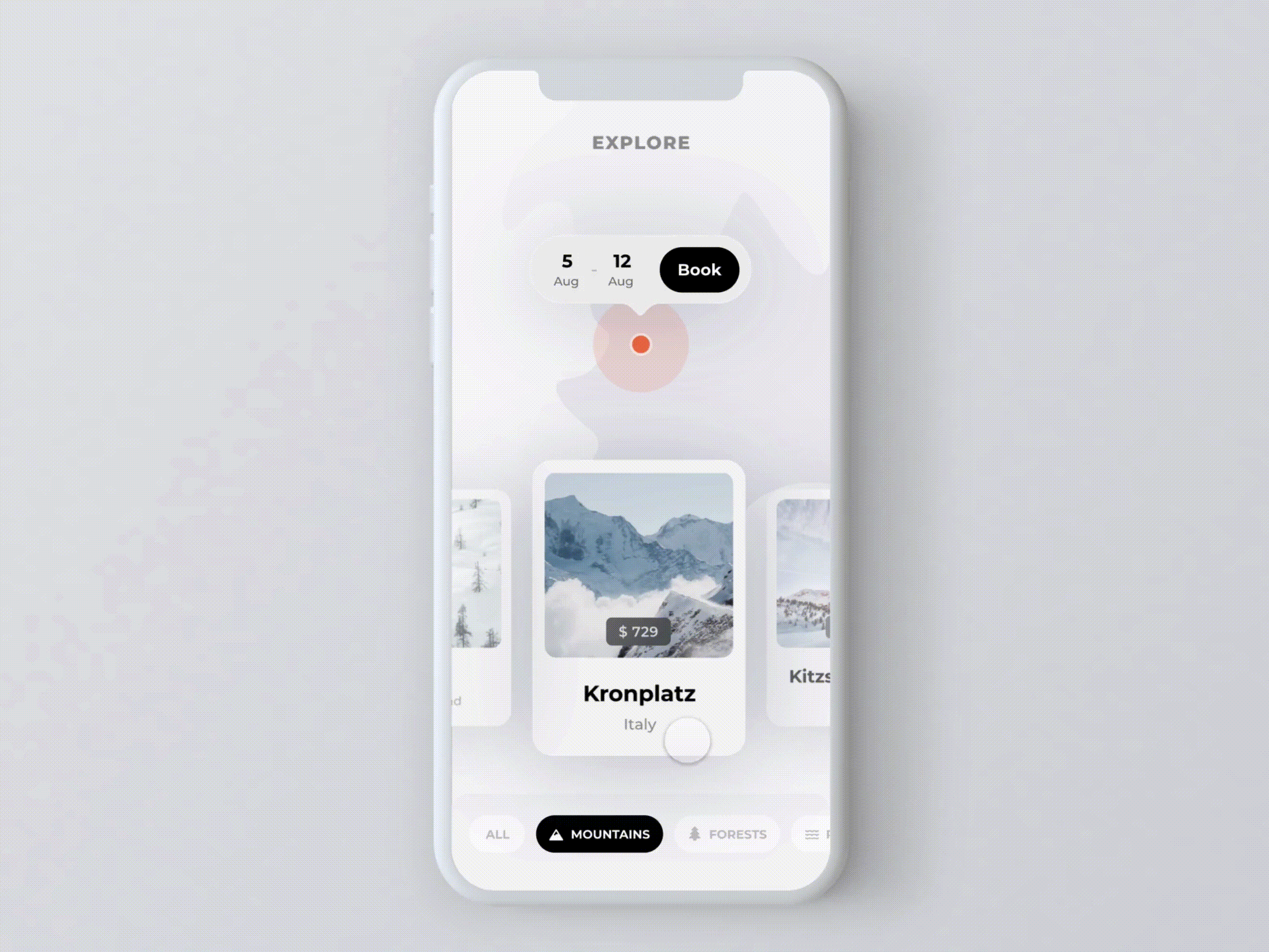 travel app prototype by khonok
