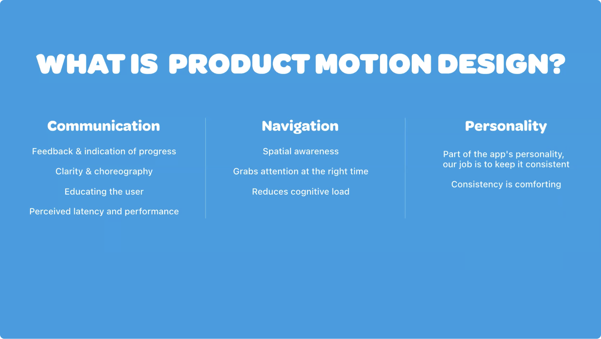 The definition of product motion design according to Wolt designers.