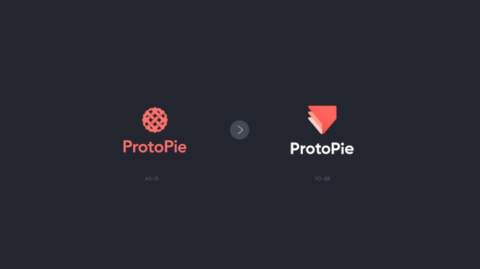 ProtoPie logo before and after