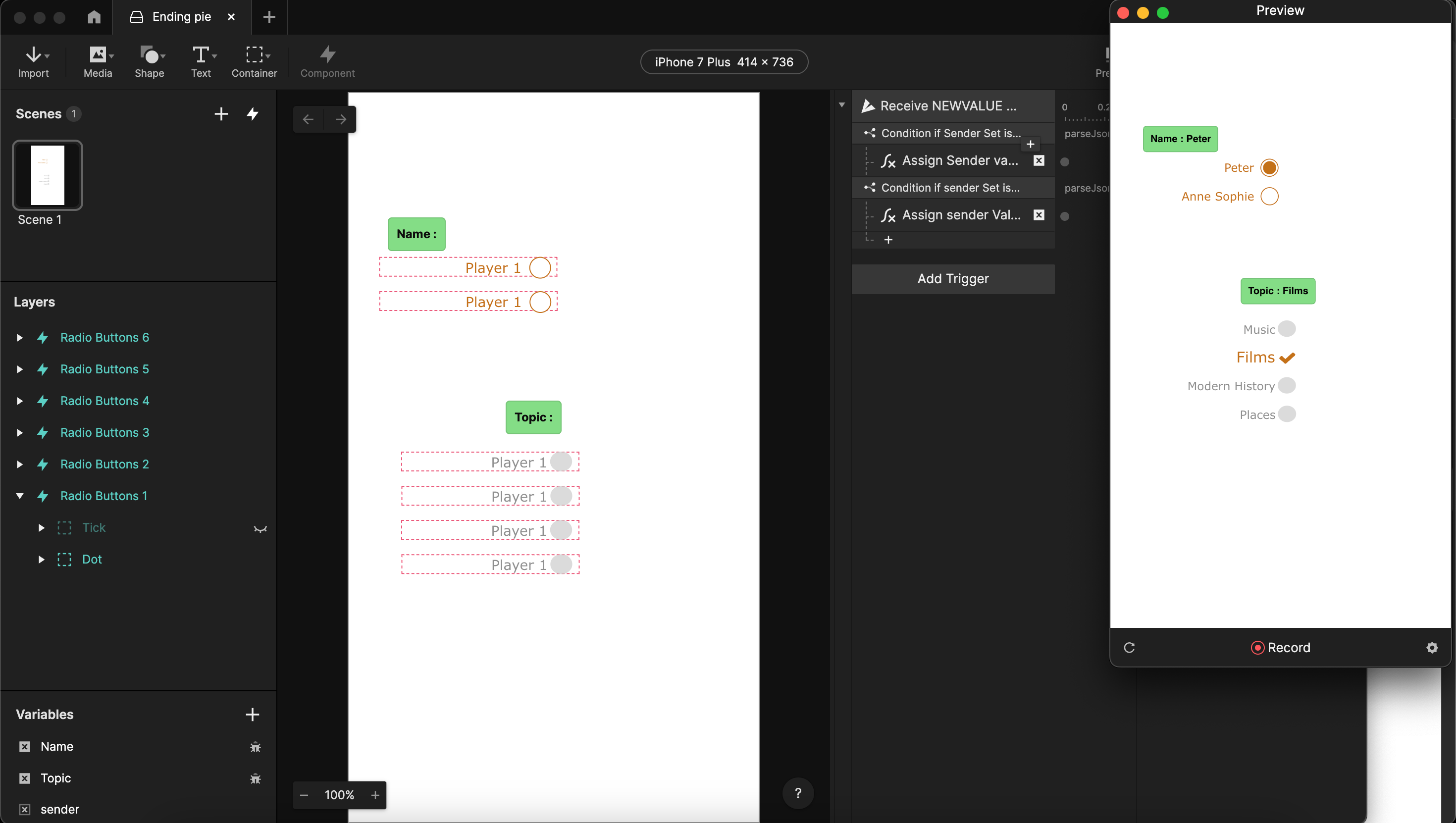 Create reusable components in ProtoPie