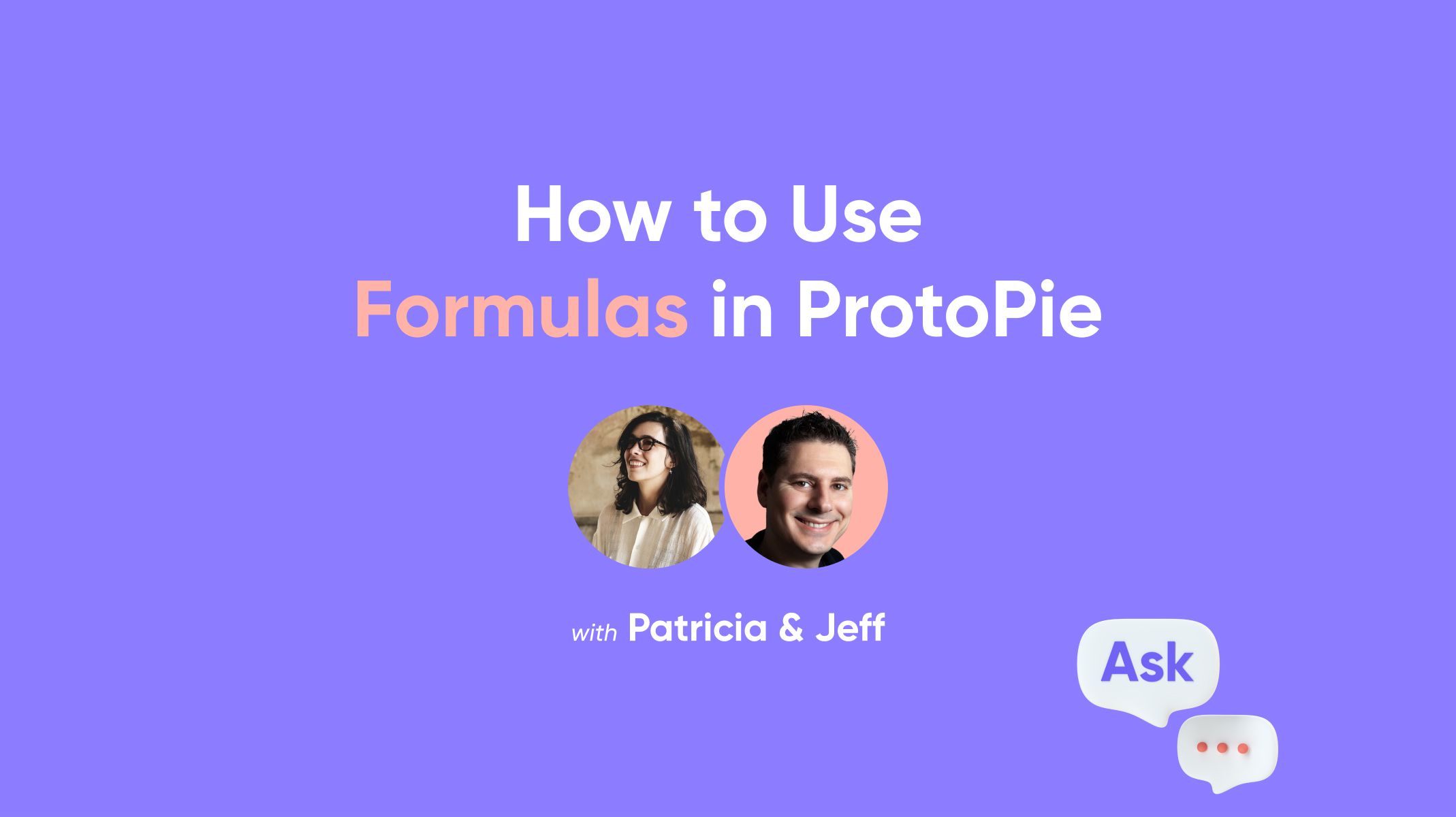 ask protopie session about using formulas in protopie