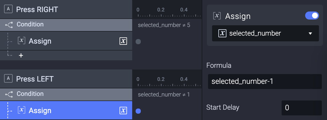 Decrease the value of the variable with the keyboard