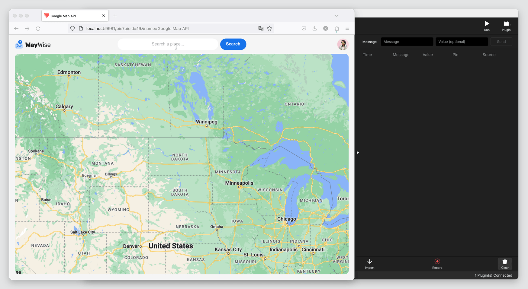 Display location photos via the Places API.