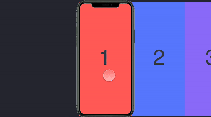 Sliding to left - wrong effect gif