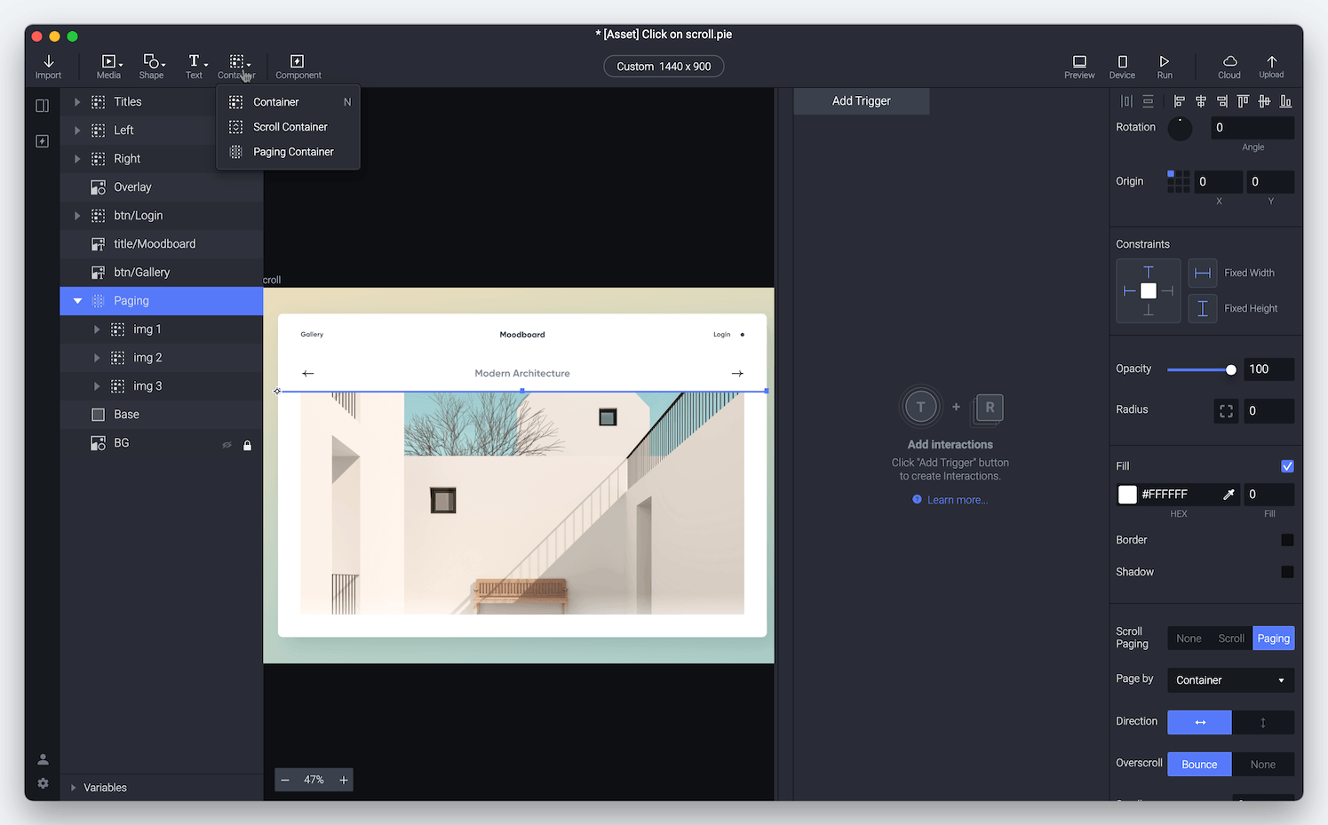 Add a new container to clip the overflowing images