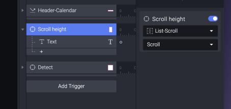How to display a scroll position display step1