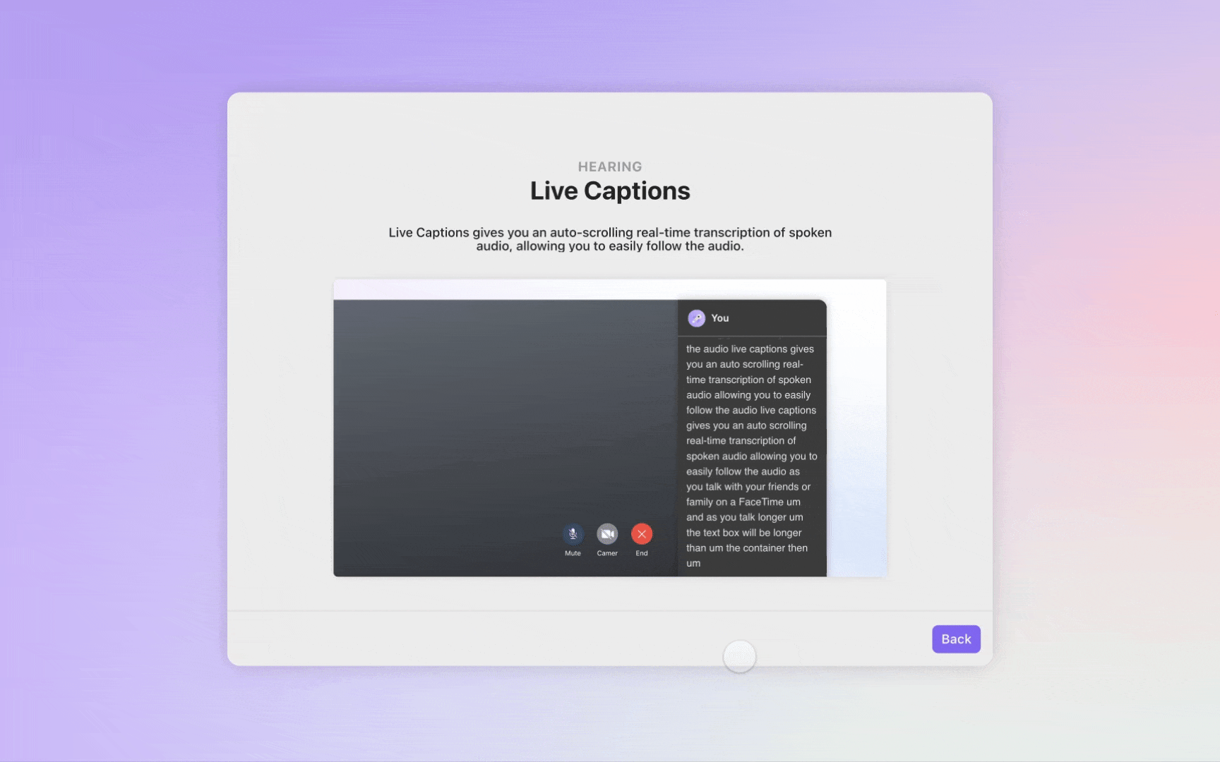 Creating Auto-Scrolling Live Captions