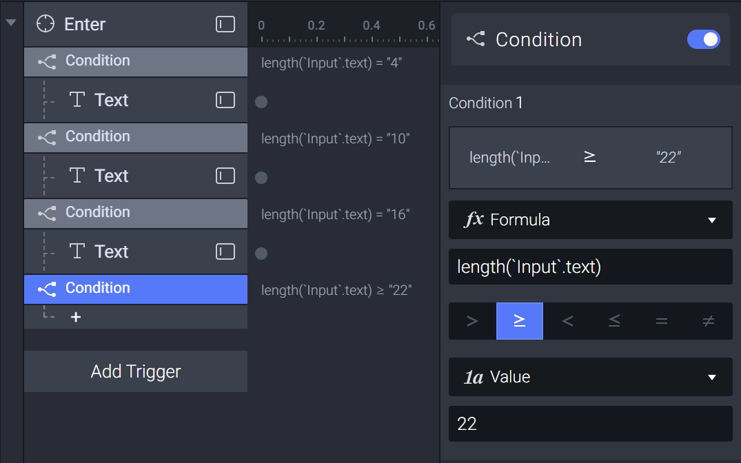 Add another condition when the Input layer's text length (or 'length') ≥ 22