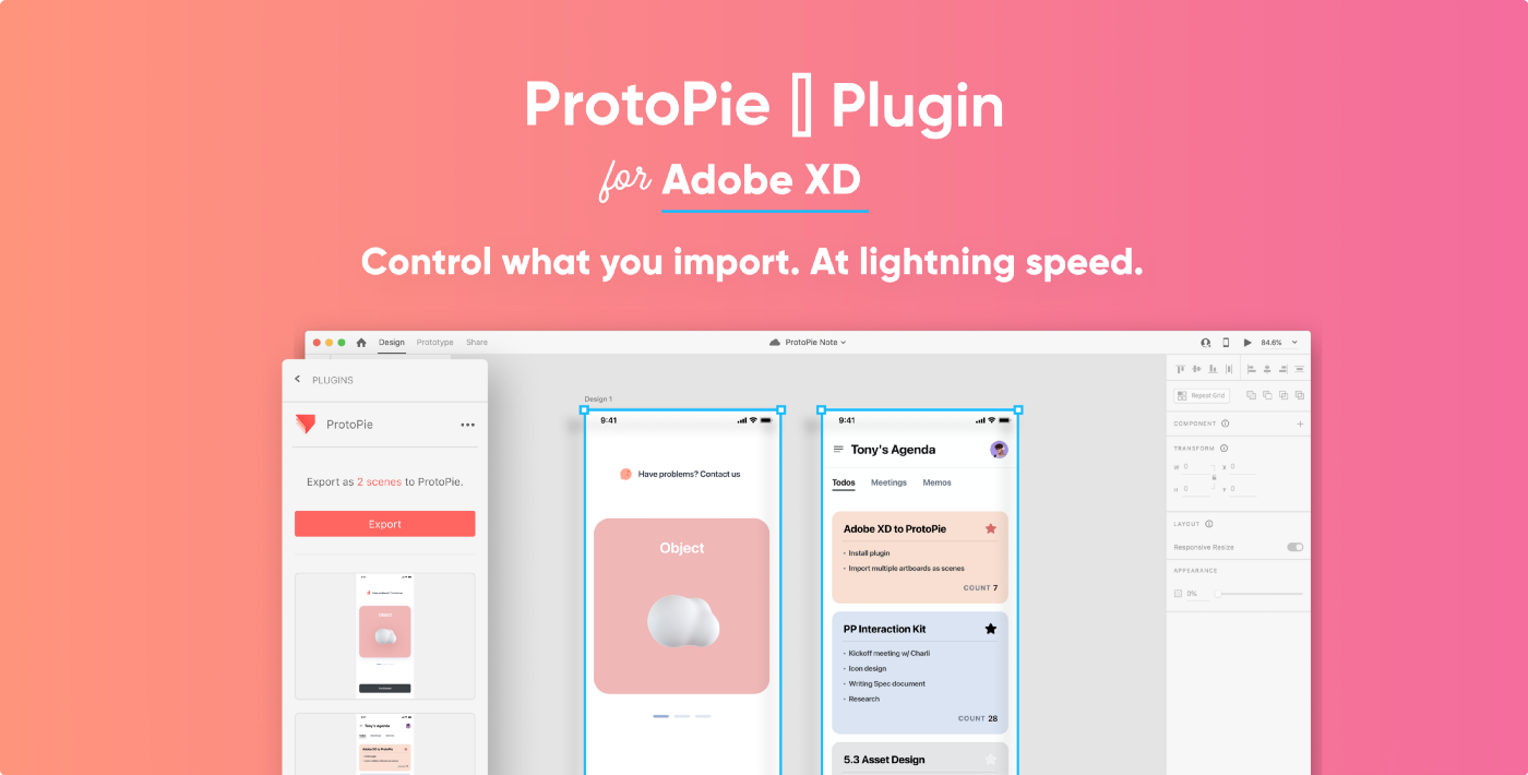 ProtoPie plugin for Adobe XD ads