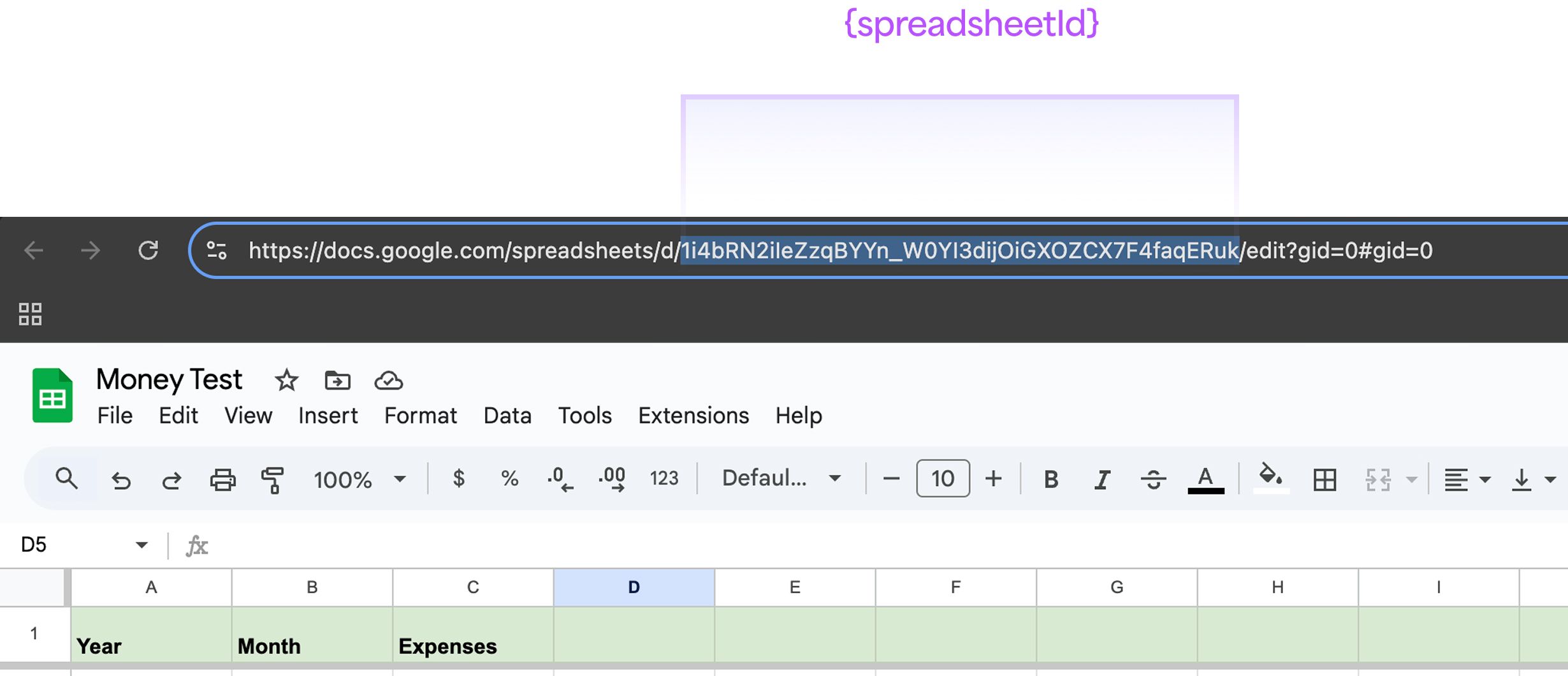 spreadsheet id