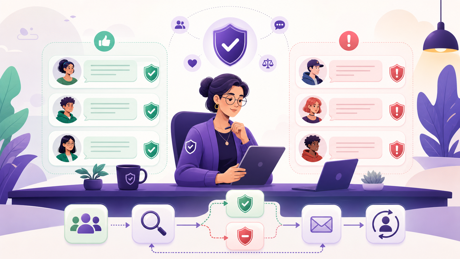 A Community Moderation Chat Scenario: Fair Warnings, Context, and Appeals