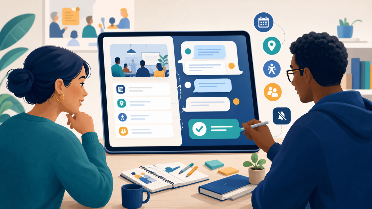 Event Reminder Chat Mockup Case Study: Clear Details Without Pressure