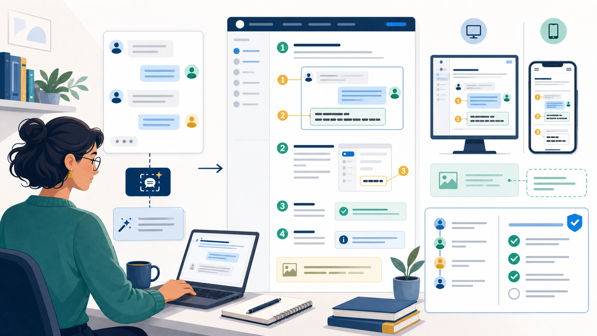 Chat Screenshot Generator for Product Documentation: A Safe Tutorial Workflow