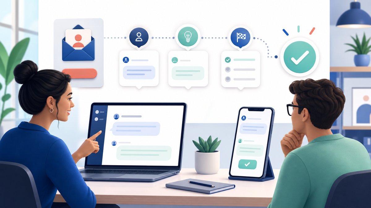 A Simple SaaS Onboarding Chat Mockup: From Invite to First Task