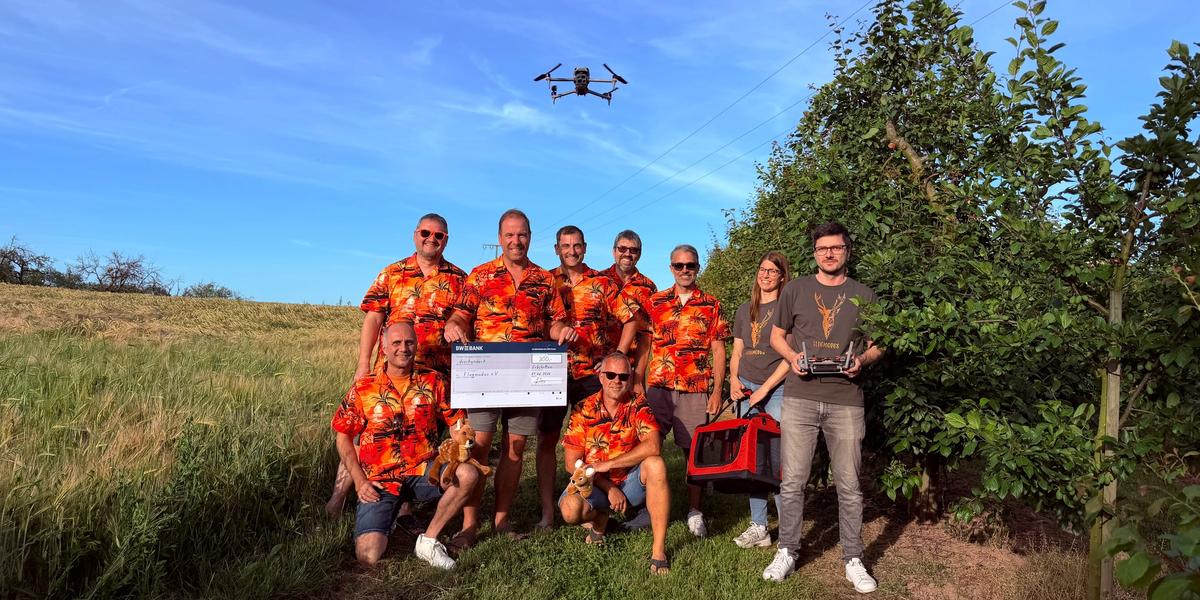 Crazy Boys spenden für Flugmodus 2000 - Rehkitzrettung