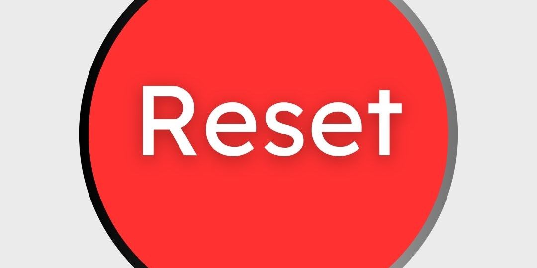 Digital illustration of a reset button