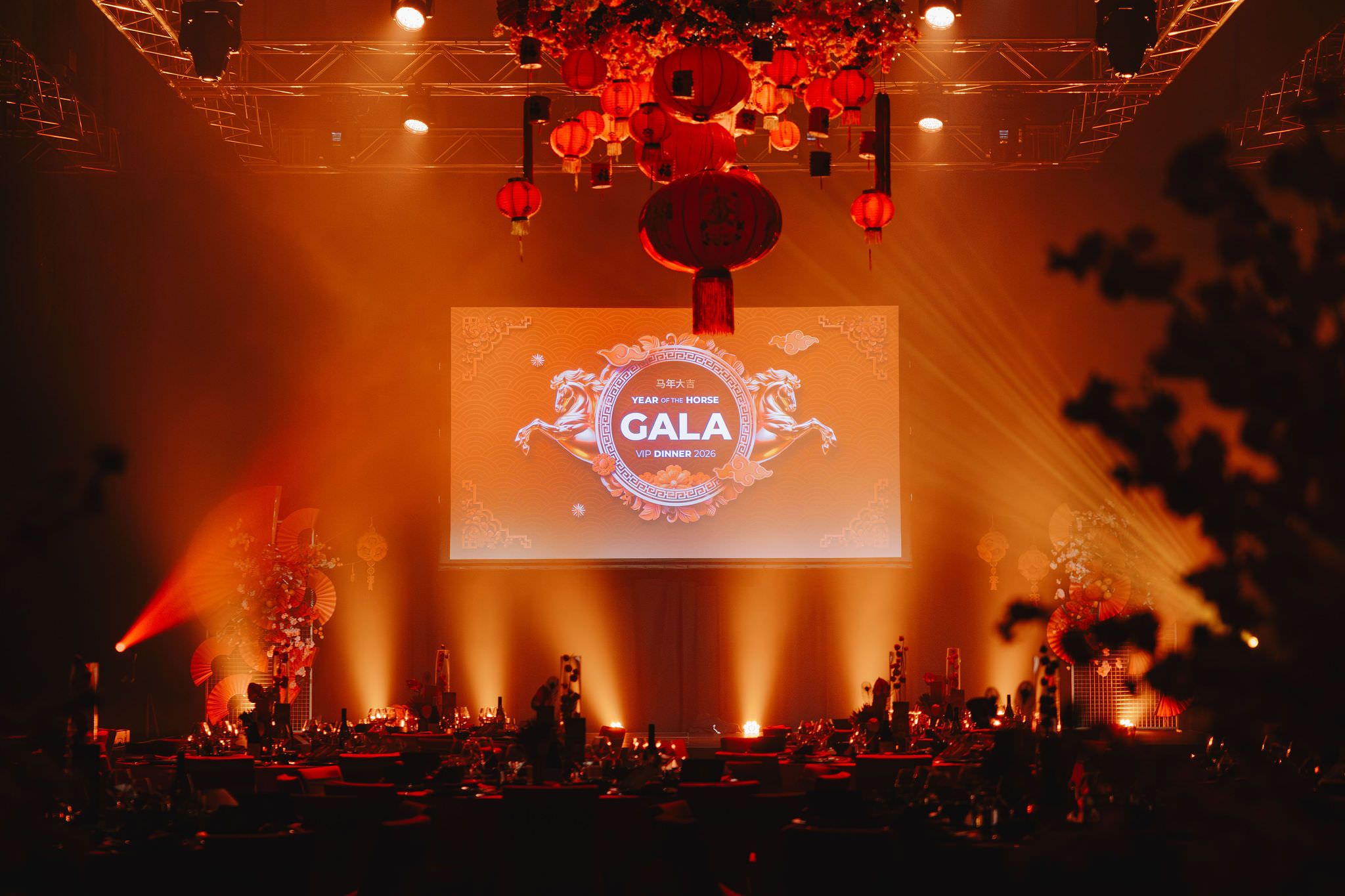 Lunar New Year at NZICC in Auckland, guests and the room, event photography by Sonna Studios