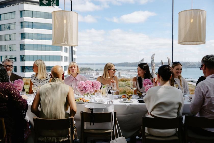 Kate Spade rooftop lunch in Auckland, guests and the room, event photography by Sonna Studios
