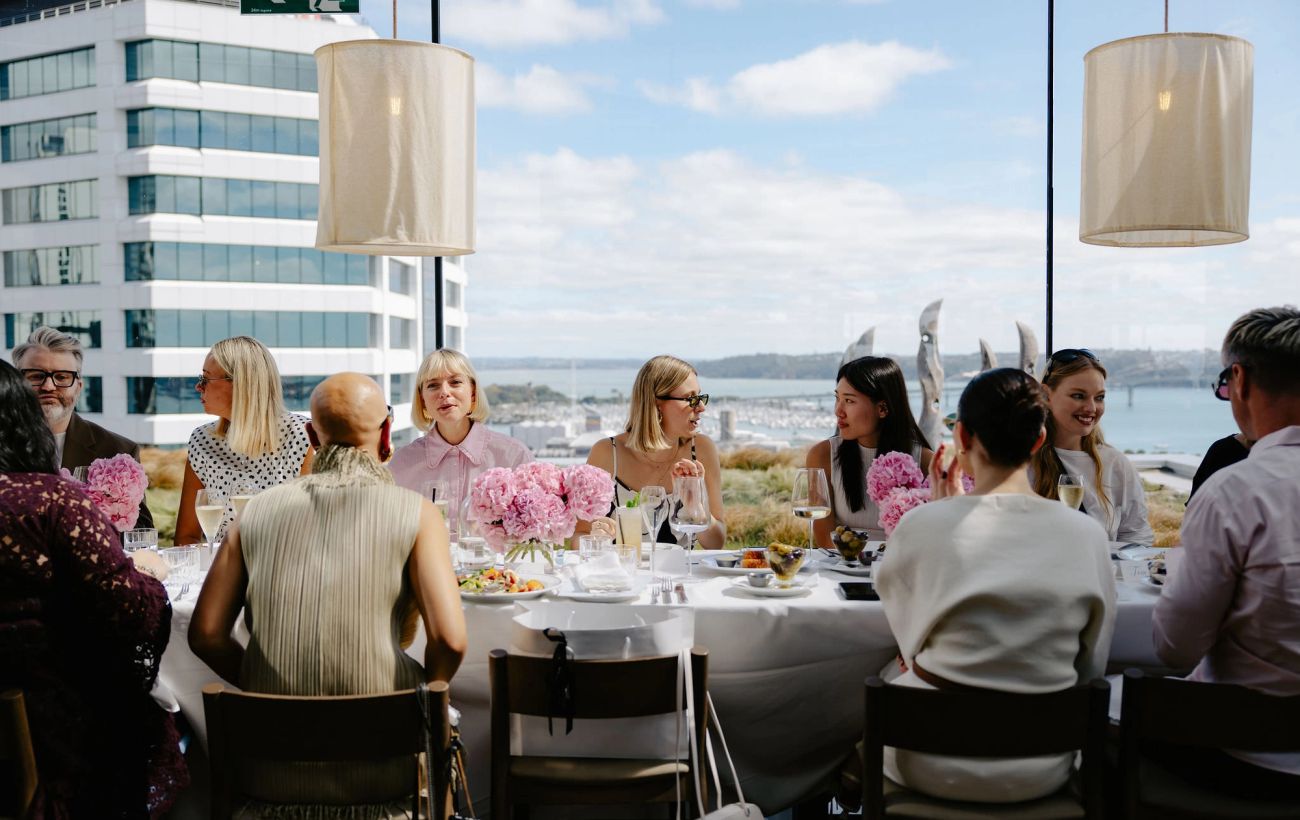 Kate Spade rooftop lunch in Auckland, guests and the room, event photography by Sonna Studios