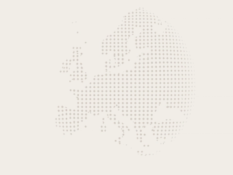 A warm grey halftone dot map of Europe in Cakewalk's warm monochrome style, on a report about an AI agent run without approval checks inside a government network.