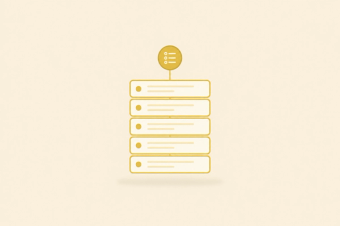 Cakewalk field-guide line-art illustration: a ranked leaderboard of five user access review tools, the top pick filled in gold with a shield check and crowned with a star, on a cream background.