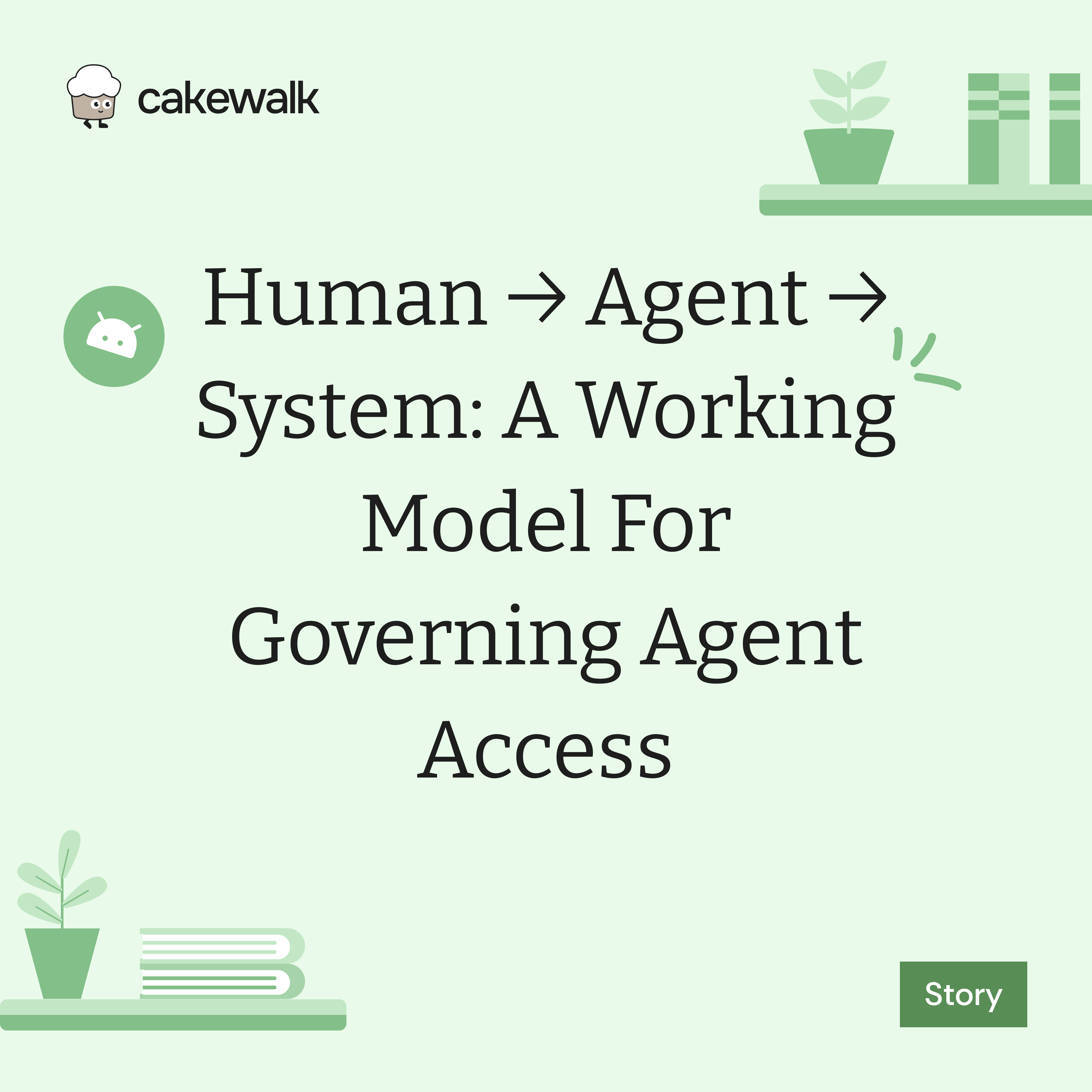 Human → Agent → System: A Working Model for Governing Agent Access