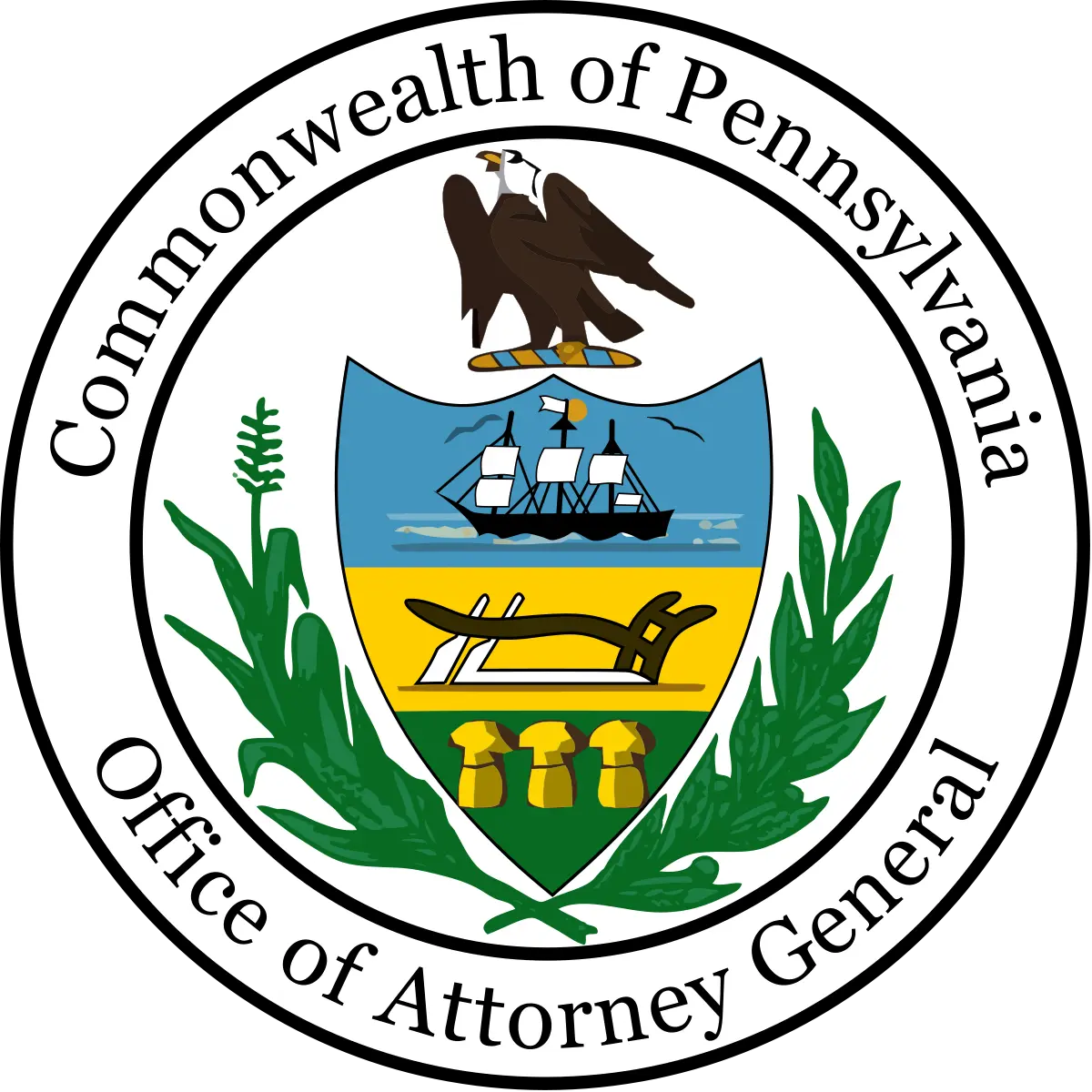 Ein siegel fr das bro des generalstaatsanwalts in pennsylvania