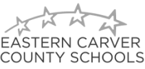 A black and white logo for eastern carver county schools